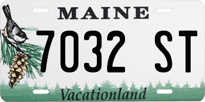 ME license plate 7032ST