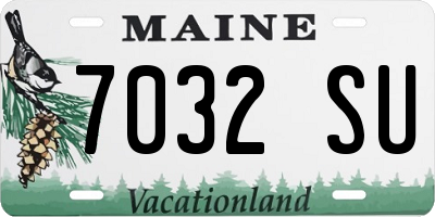 ME license plate 7032SU
