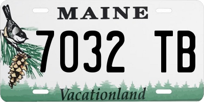 ME license plate 7032TB