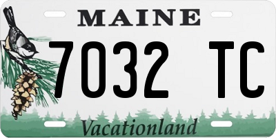 ME license plate 7032TC