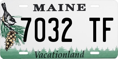 ME license plate 7032TF