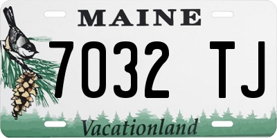 ME license plate 7032TJ