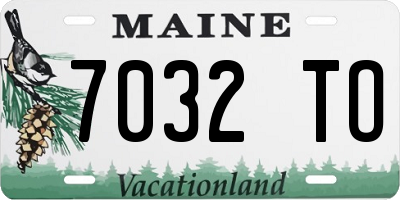 ME license plate 7032TO