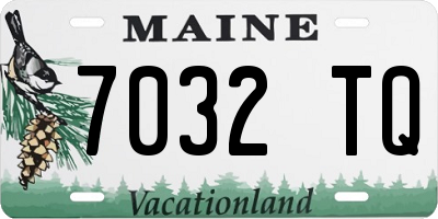 ME license plate 7032TQ