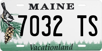 ME license plate 7032TS