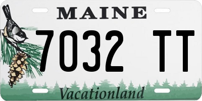 ME license plate 7032TT