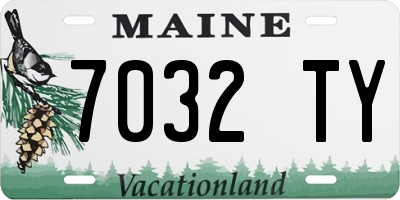 ME license plate 7032TY