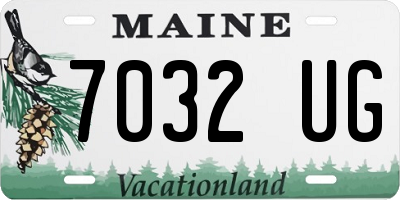 ME license plate 7032UG