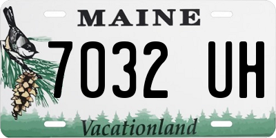 ME license plate 7032UH