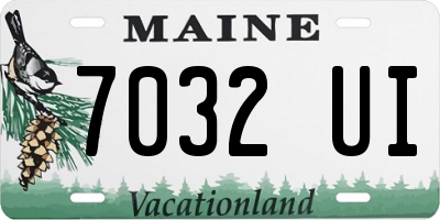 ME license plate 7032UI