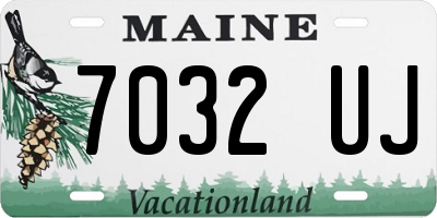 ME license plate 7032UJ