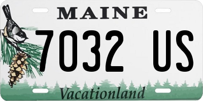 ME license plate 7032US