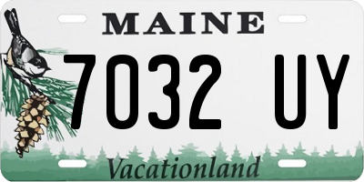 ME license plate 7032UY