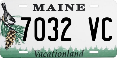 ME license plate 7032VC