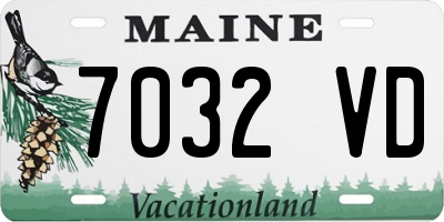 ME license plate 7032VD