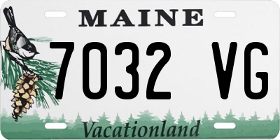 ME license plate 7032VG