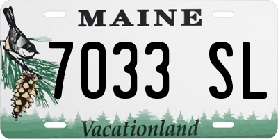 ME license plate 7033SL