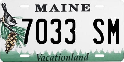 ME license plate 7033SM
