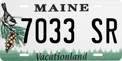 ME license plate 7033SR