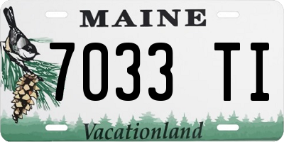 ME license plate 7033TI