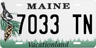 ME license plate 7033TN