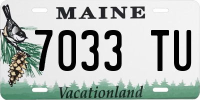 ME license plate 7033TU