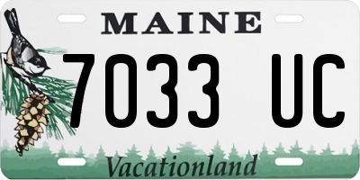 ME license plate 7033UC