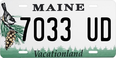 ME license plate 7033UD