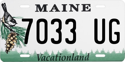ME license plate 7033UG