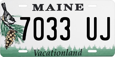 ME license plate 7033UJ