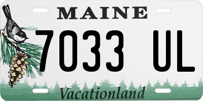 ME license plate 7033UL