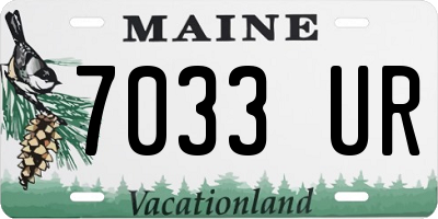 ME license plate 7033UR