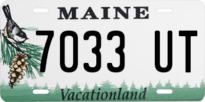ME license plate 7033UT