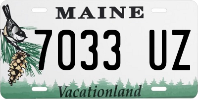 ME license plate 7033UZ