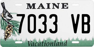 ME license plate 7033VB