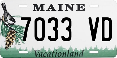 ME license plate 7033VD