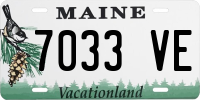 ME license plate 7033VE