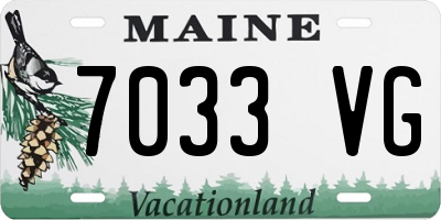 ME license plate 7033VG