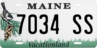 ME license plate 7034SS