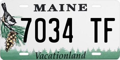 ME license plate 7034TF