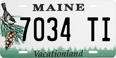 ME license plate 7034TI