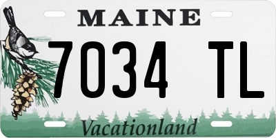 ME license plate 7034TL