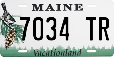 ME license plate 7034TR