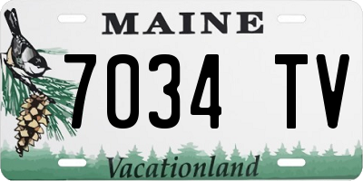 ME license plate 7034TV