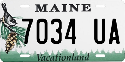 ME license plate 7034UA
