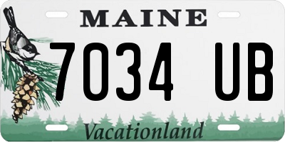 ME license plate 7034UB