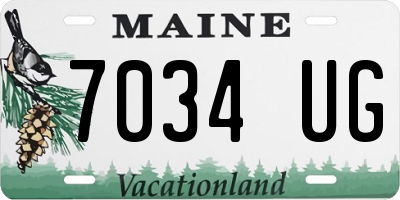 ME license plate 7034UG