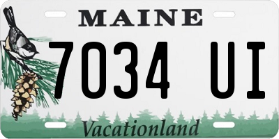 ME license plate 7034UI