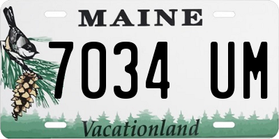 ME license plate 7034UM