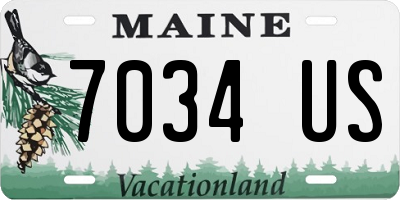 ME license plate 7034US